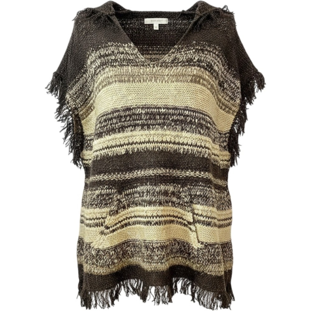 Denim & Supply Ralph Lauren Fringe Linen Cotton Sweater Oversized  XS/S‎ Western